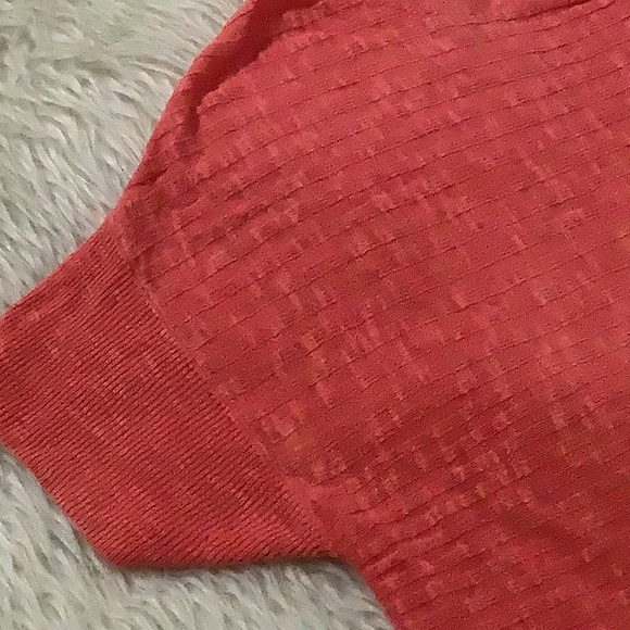 Eileen Fisher coral organic linen and cotton short sleeve knit top size … - Picture 3 of 7